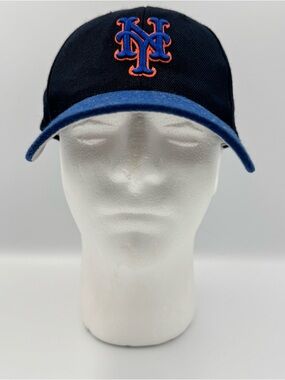 New York Mets Puma Snapback Hat Blue/Black MLB Cap Logo 3D Puff Embroidered VTG